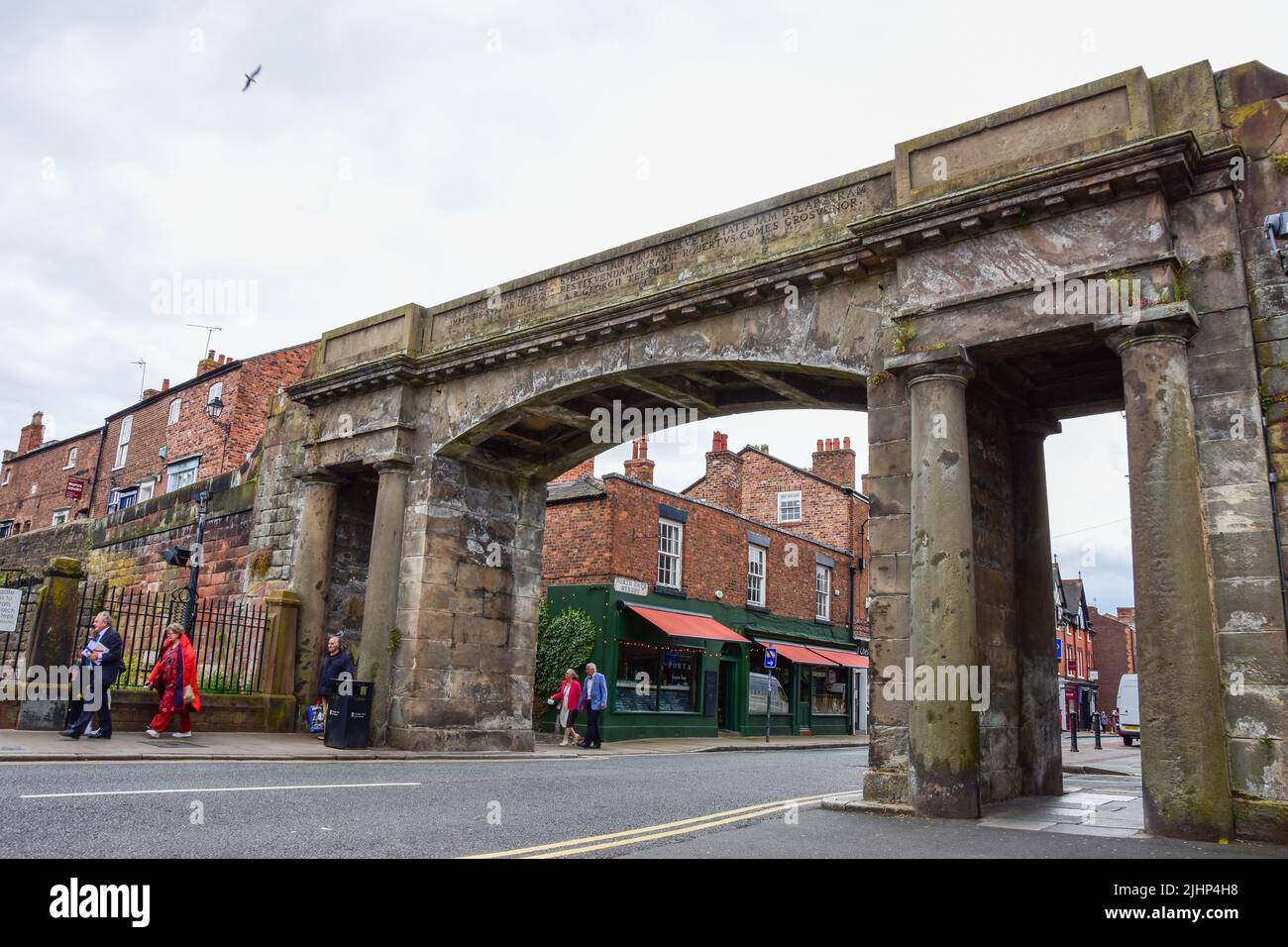 Chester, UK: Jul 3, 2022: The Northgate Carries The Footpath Along The ...