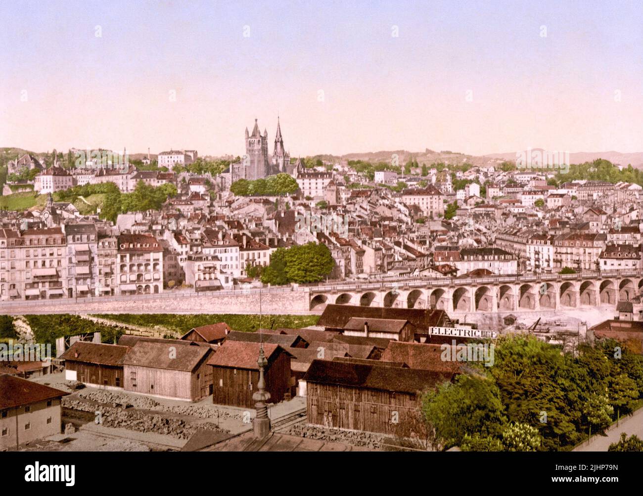 Lausanne, Vaud, Switzerland 1890. Stock Photo