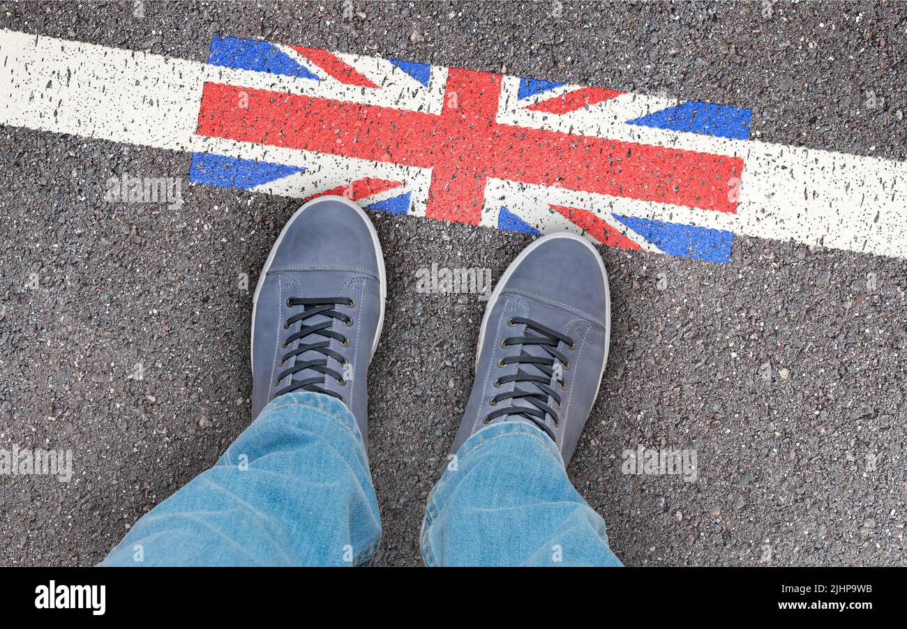 Migration to Great Britain Stock Photo