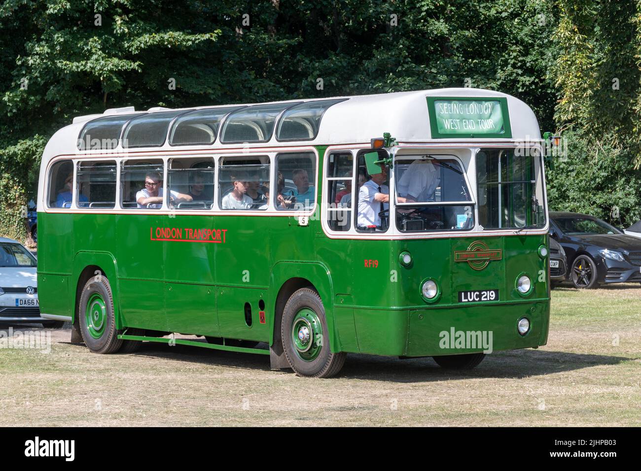 Vintage 1951 AEC Regal MKIV, preserved London Transport bus, at Alton Bus Rally and Running Day, Hampshire, UK, a transport event in July 2022 Stock Photo