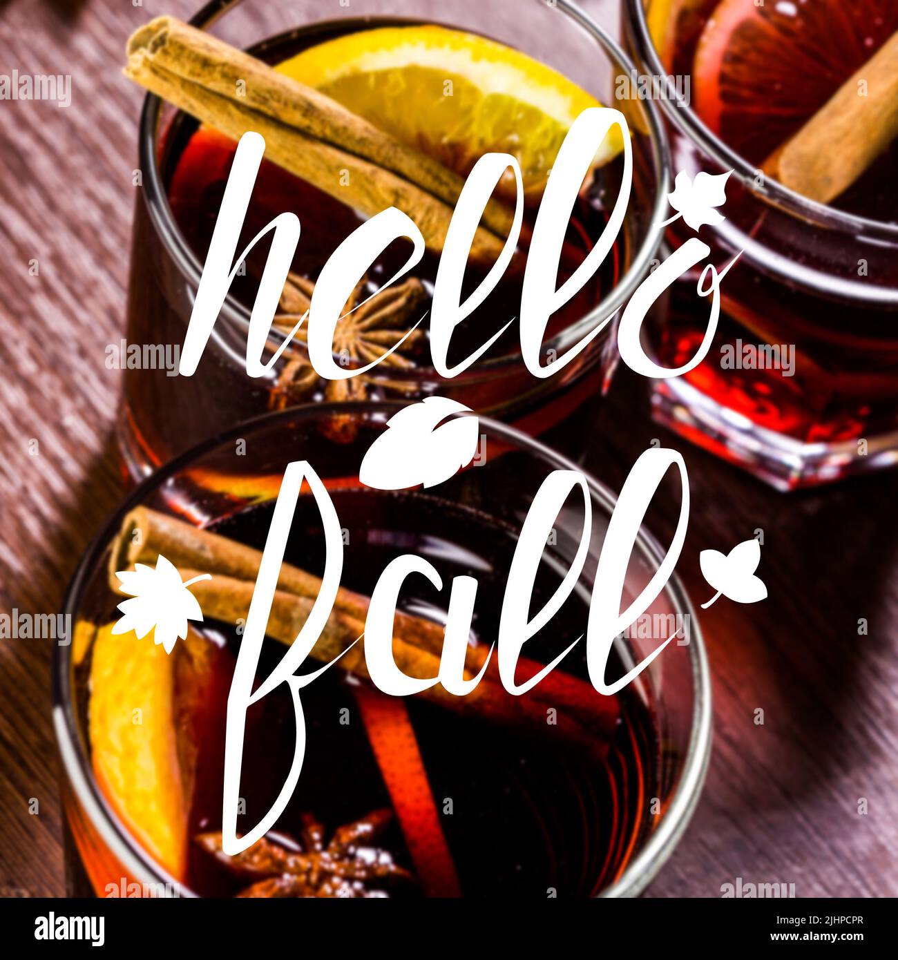 Hello fall message Stock Photo - Alamy