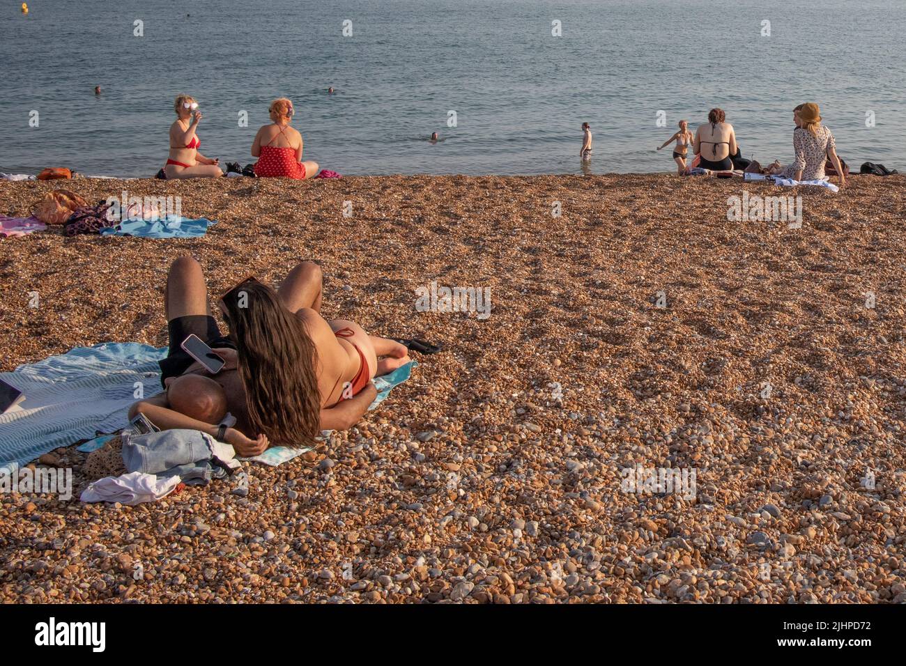 Brighton beach uk during heatwave 2022 stock photo alamy