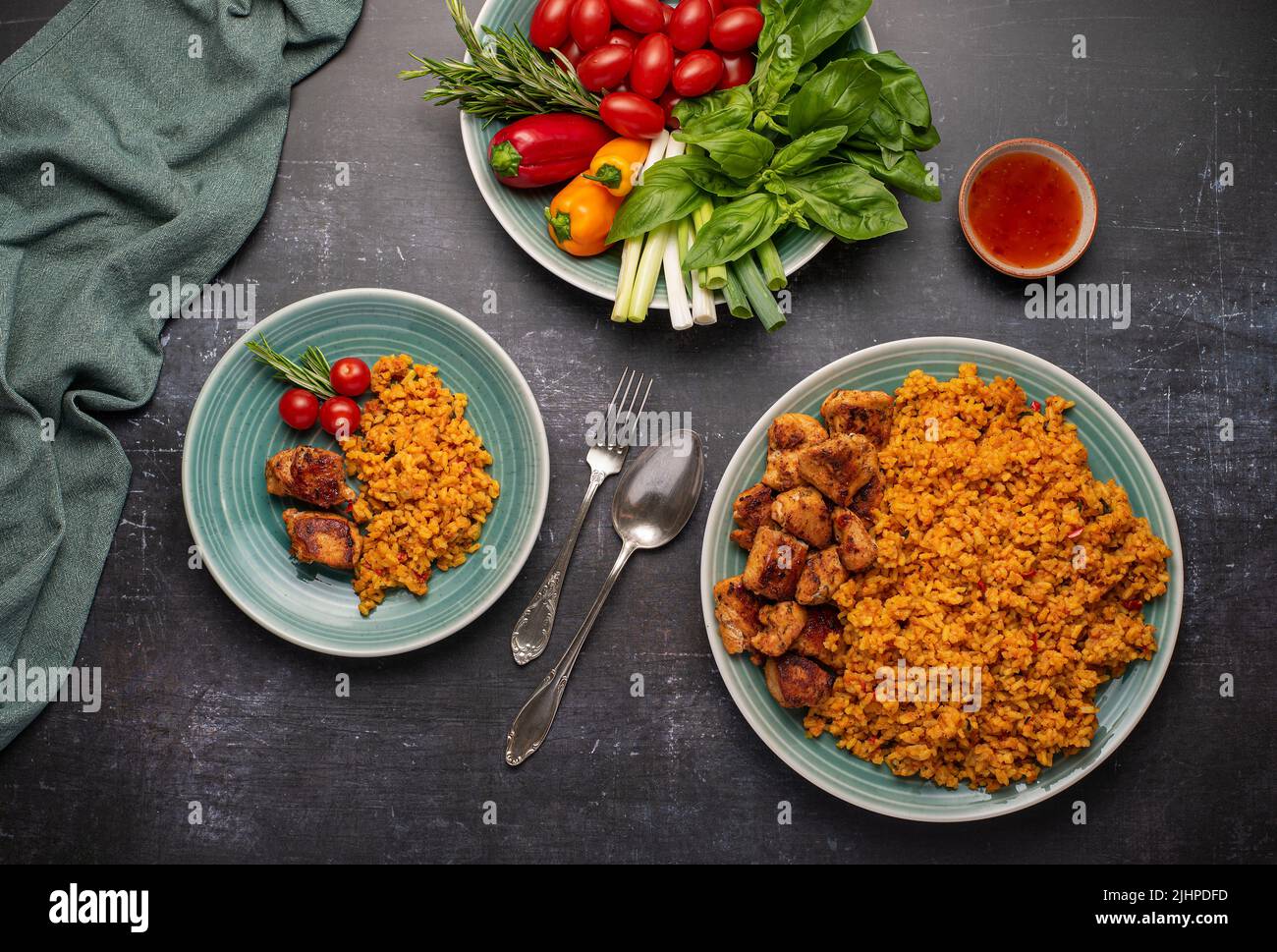 Italian paprika chicken risotto hires stock photography and images Alamy