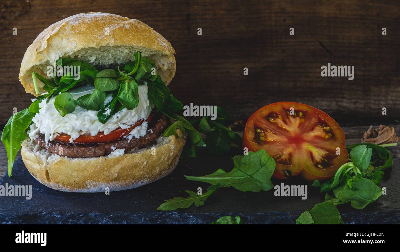 Goat cheeseburger hires stock photography and images Alamy