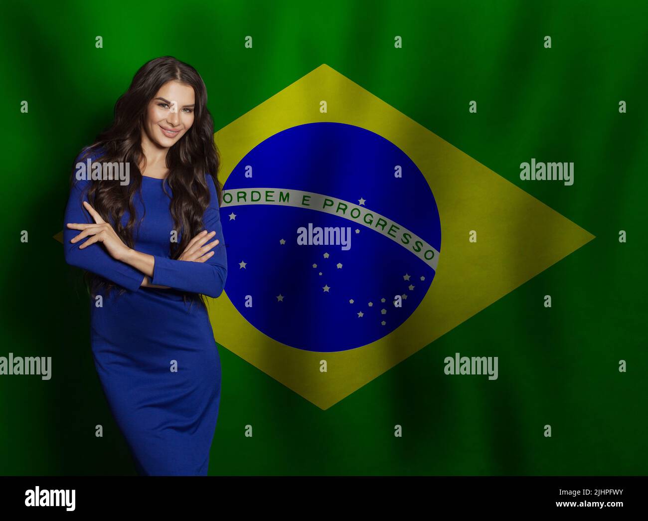 Brazilian woman flag hi-res stock photography and images - Alamy