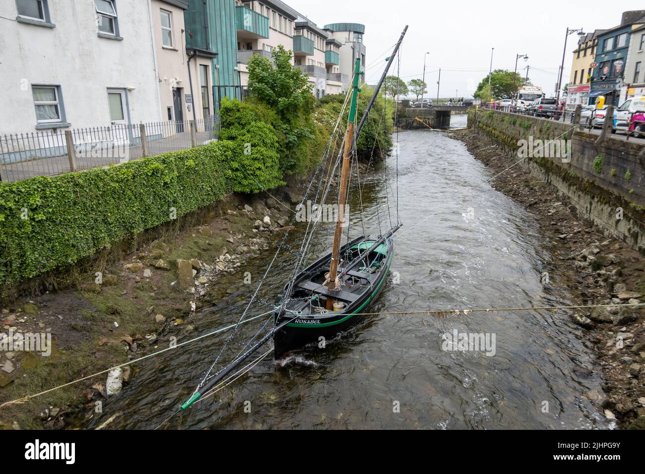 Boat on the Eglinton Canal, Galway, Republic of Ireland Stock Photo
