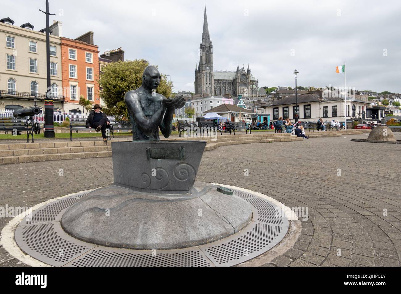 The Navigator sculpture by Mary Gregoriy, Cobh (Queenstown), Ireland Stock Photo