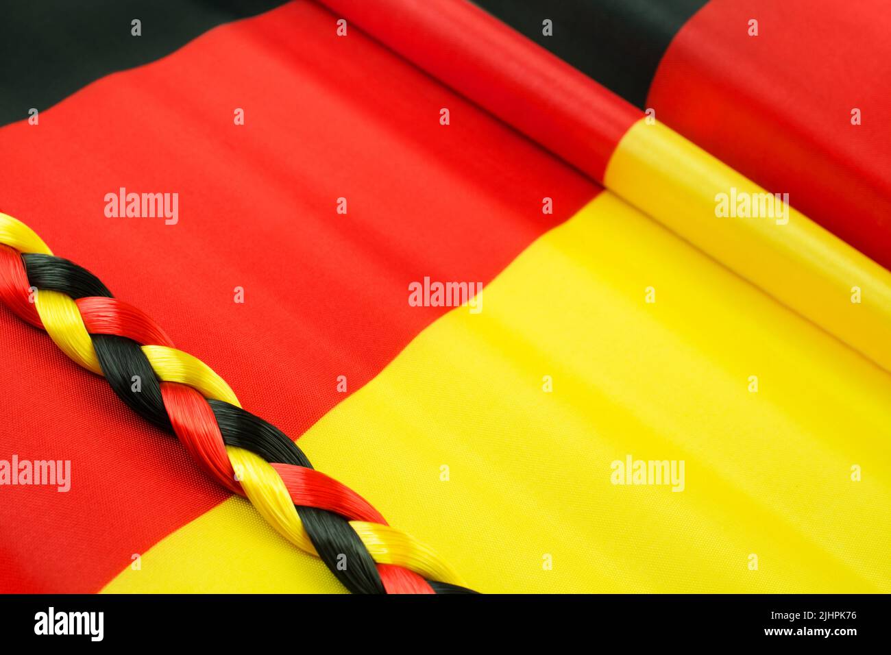 Hintergrund mit Deutscher Flagge schwarz rot gold Stock Photo