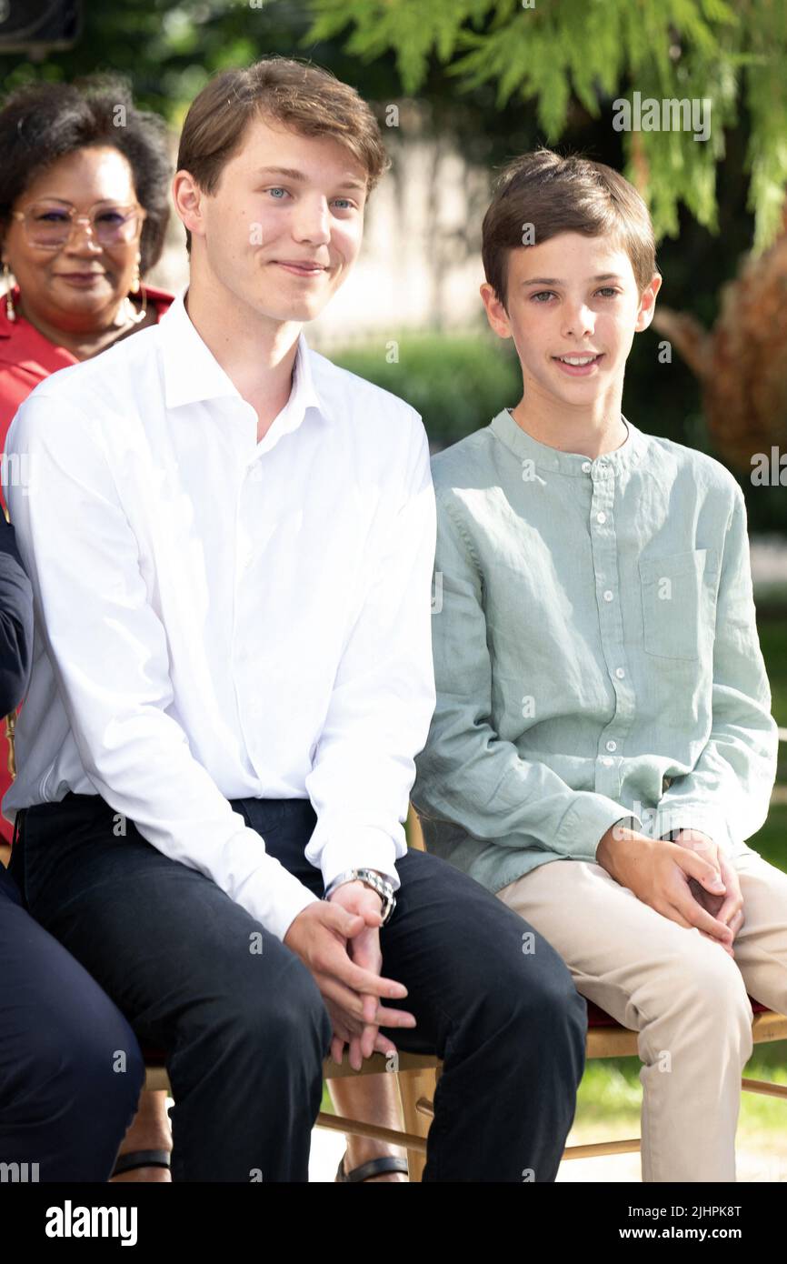 Prince Felix of Denmark and Prince Henrik of Denmark attend the