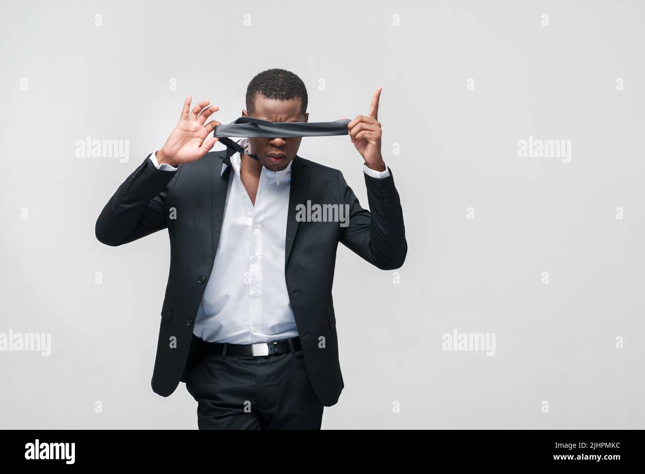 African american man employee. Troubles at work. Stock Photo
