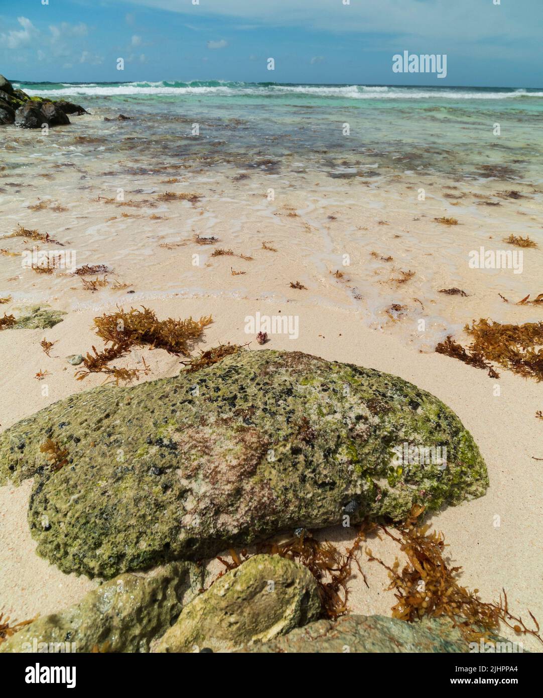Barbados, Caribbean island - west coast. Accra Beach, Hastings. Stock Photo