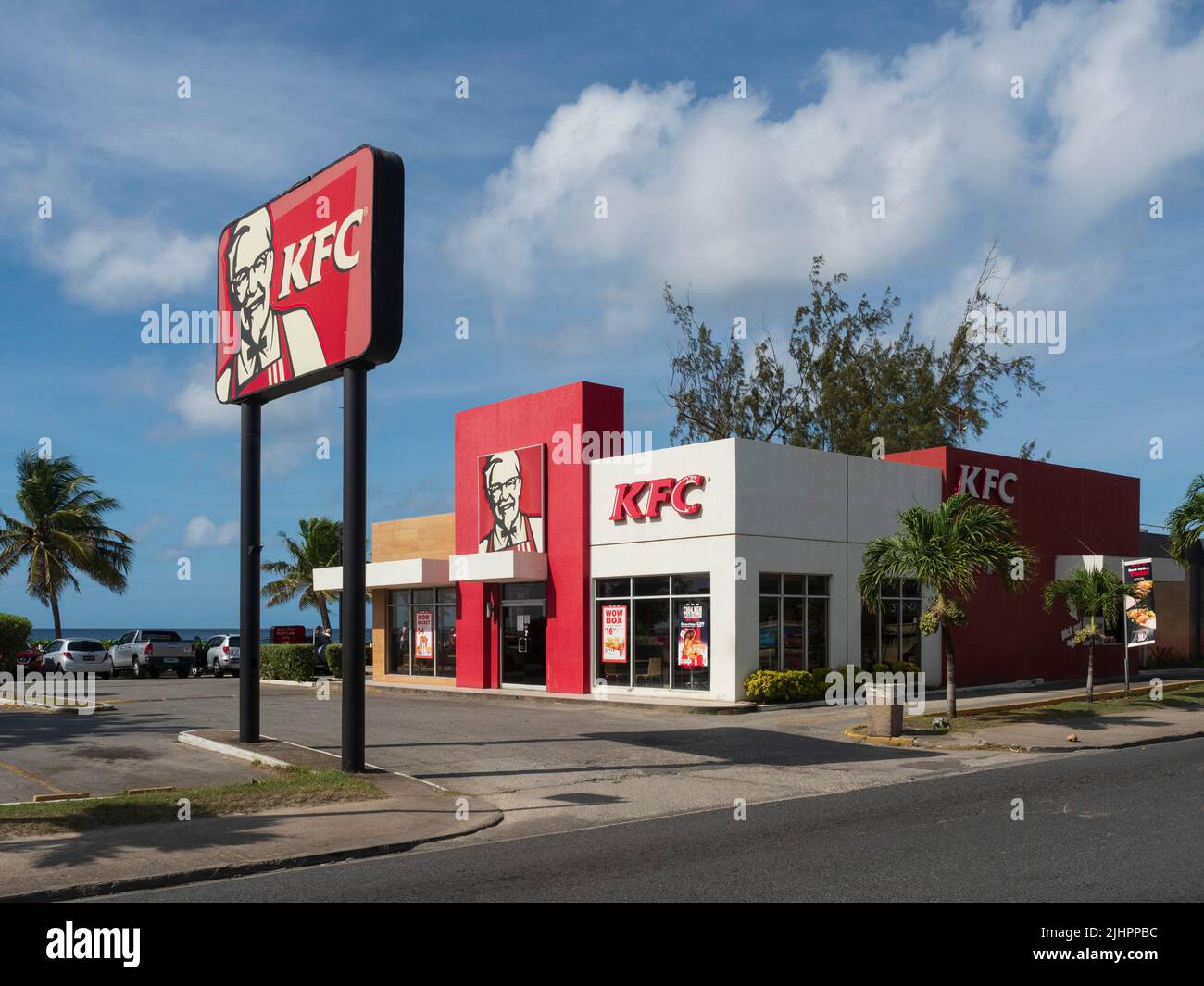 Barbados, Caribbean island - west coast. Rockley. Kentucky Fried Chicken. Stock Photo