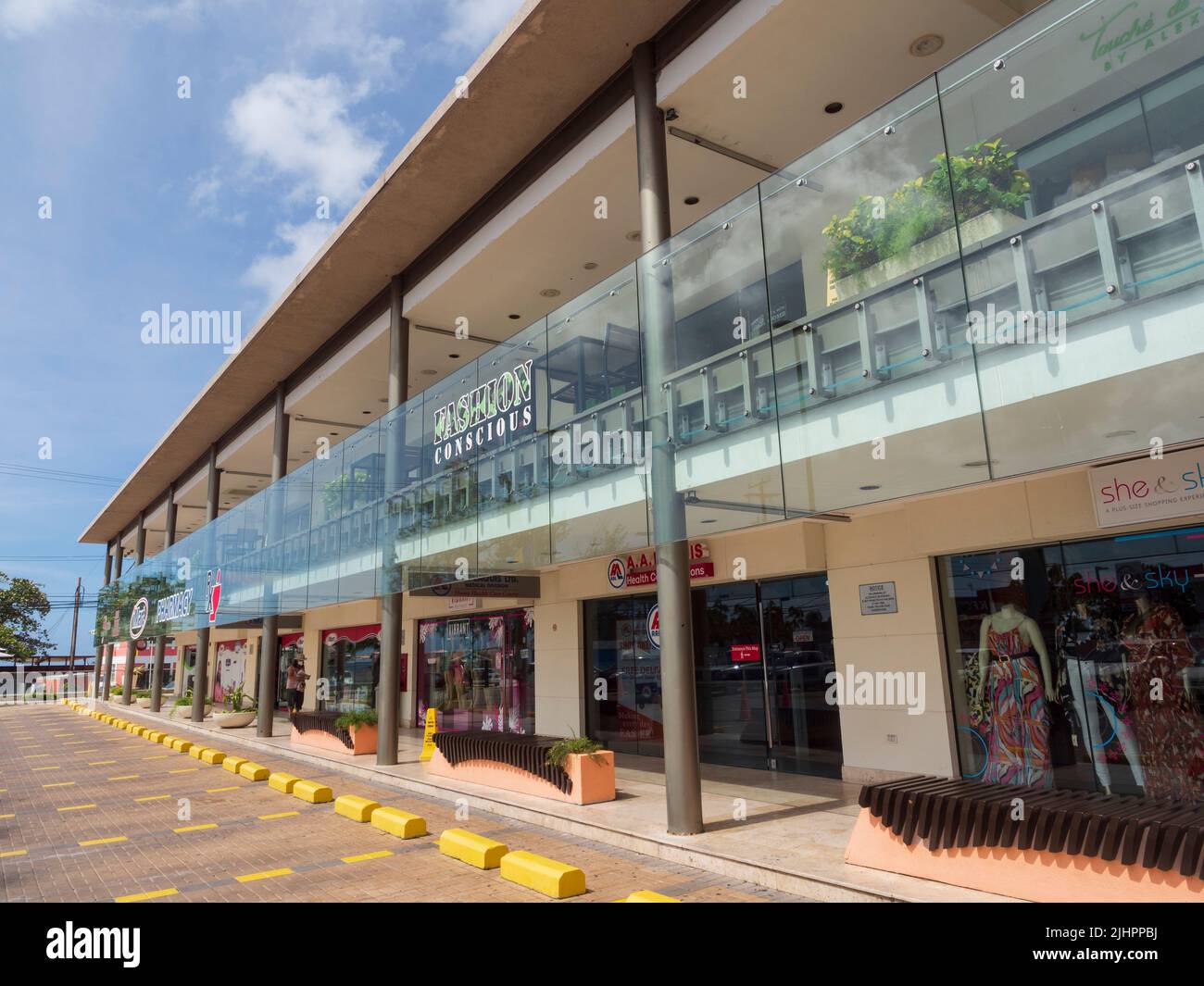Barbados, Caribbean island - west coast. Rockley. Rockley Mall. Stock Photo