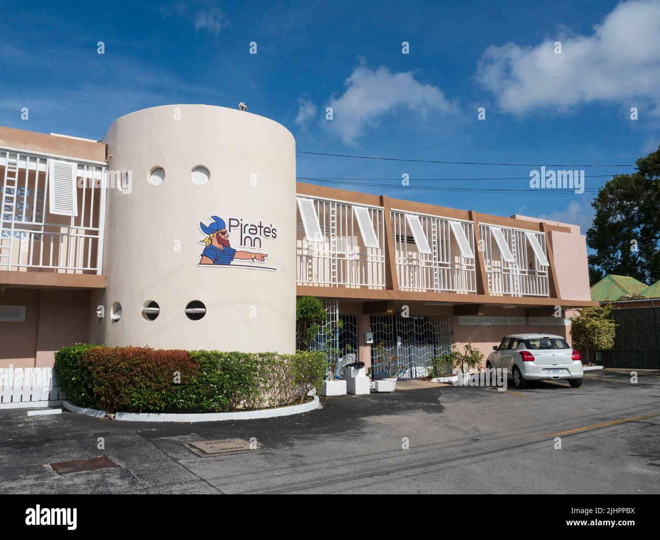 Barbados, Caribbean island - west coast. Rockley. Pirates Inn. Stock Photo