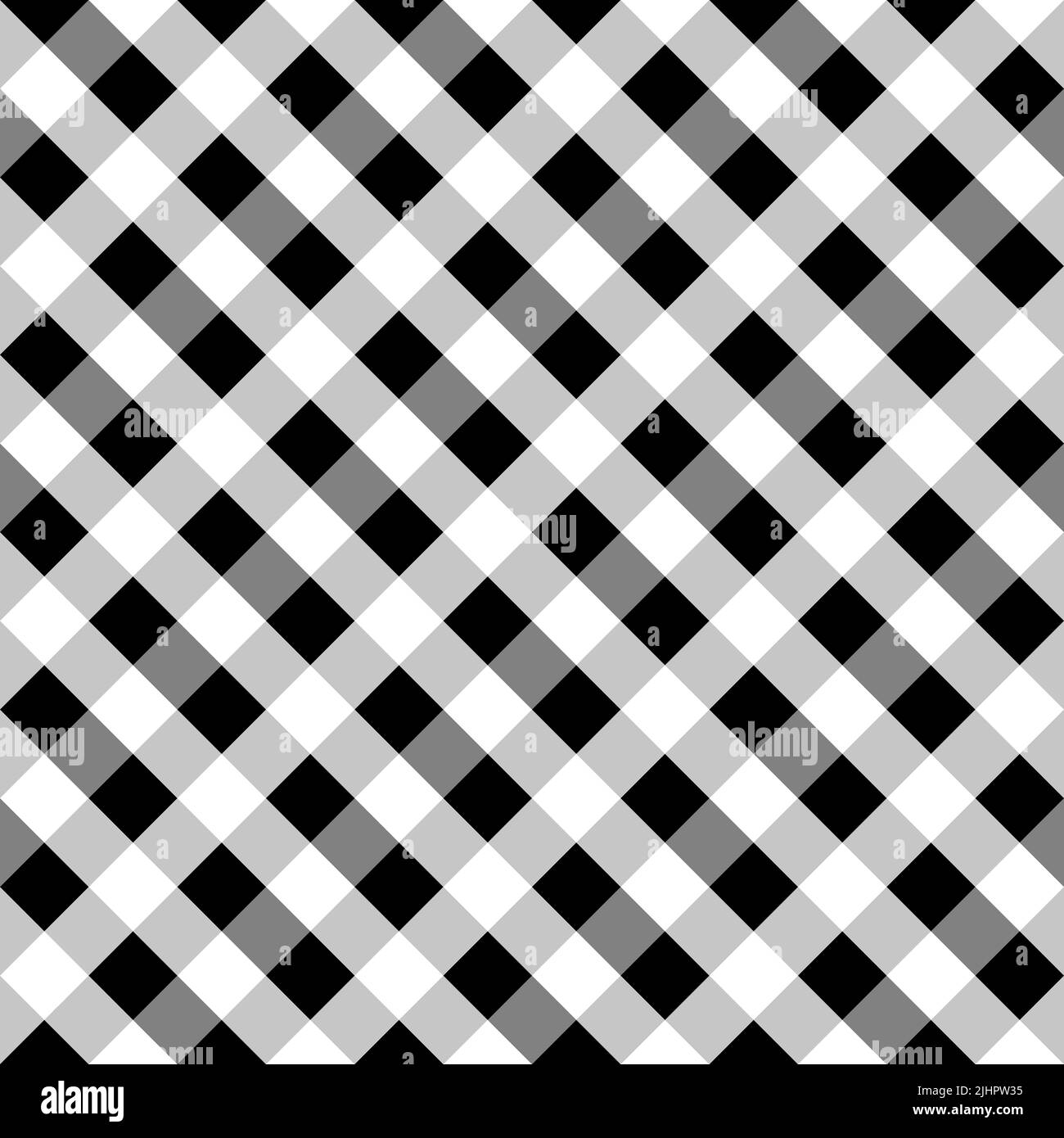 Black White Seamless Diagonal French Checkered Pattern. Inclined ...