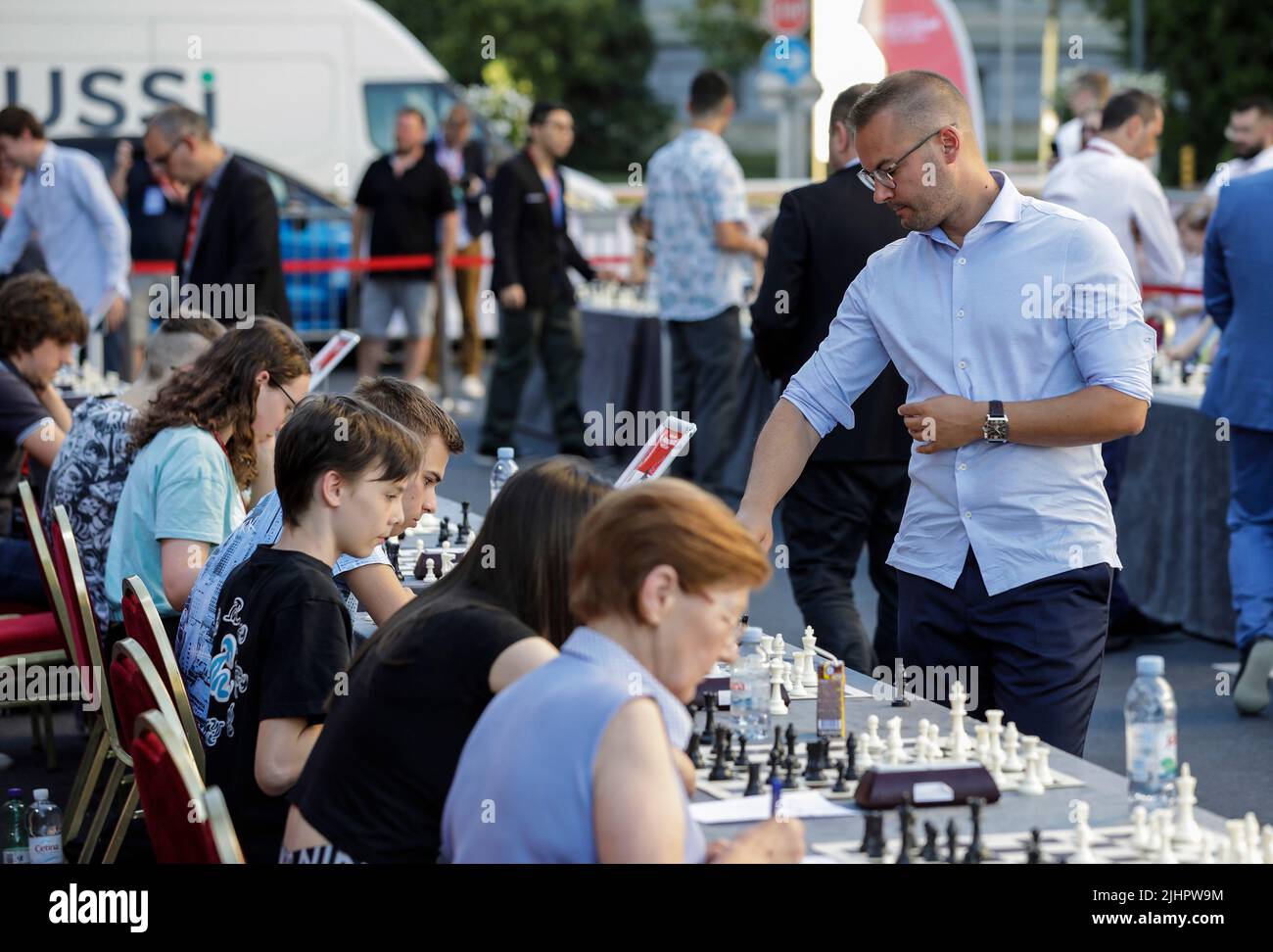 Participants during opening of SuperUnited Croatia Grand Chess Tour, in Zagreb, Croatia, on July