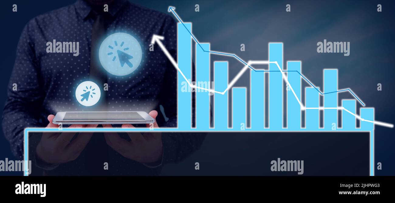 Businessman With A Tablet Showing Click Cursor S And Presenting Crucial ...