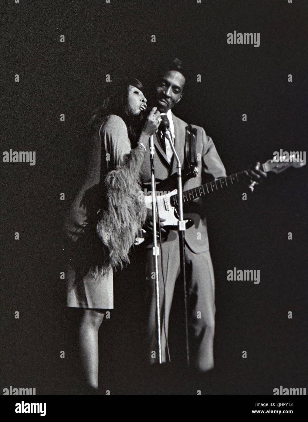 IKE AND TINA TURNER as the opening act for the Rolling Stones 1966 UK tour Stock Photo