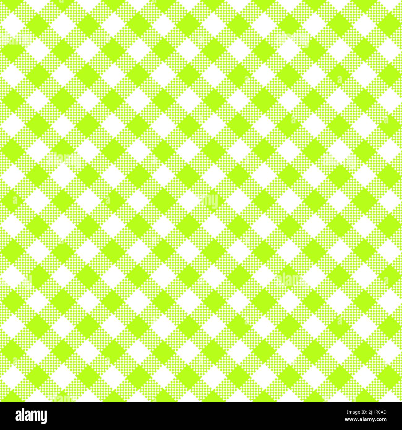 Seamless Green White Gingham Pattern Diagonal Stock Vector