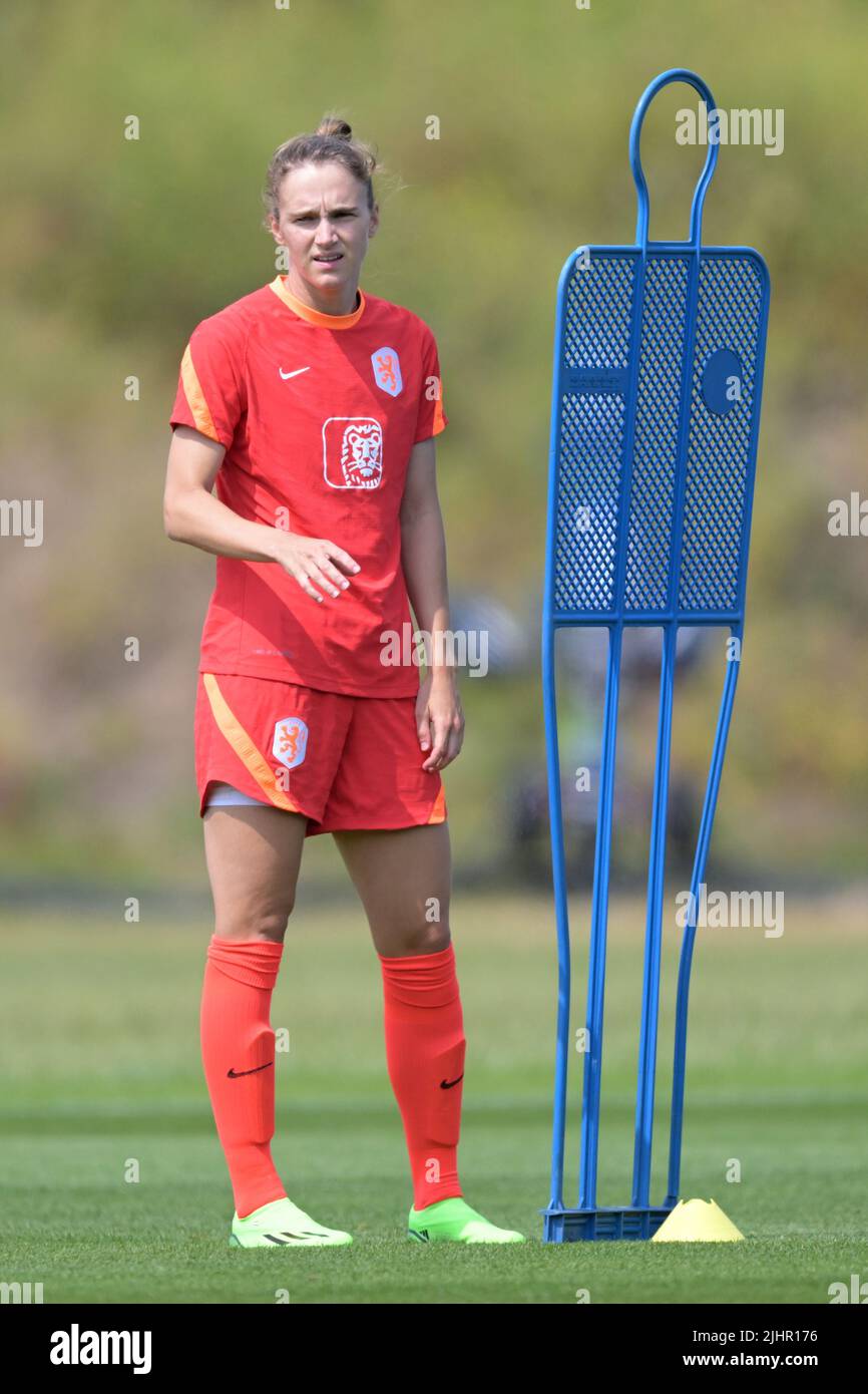 STOCKPORT - UK, 20/07/2022, Vivianne Miedema of Holland women during a training session of the Netherlands Women's National Team on July 20, 2022 at Stockport County FC in Stockport prior to the UEFA Women's EURO England 2022 game against France. ANP GERRIT VAN COLOGNE Stock Photo