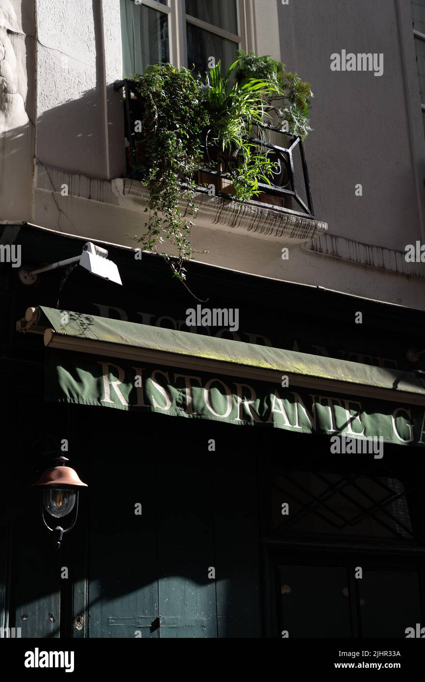 France, Ile de France region, Paris 5th arrondissement, rue Galande, Italian restaurant, Stock Photo