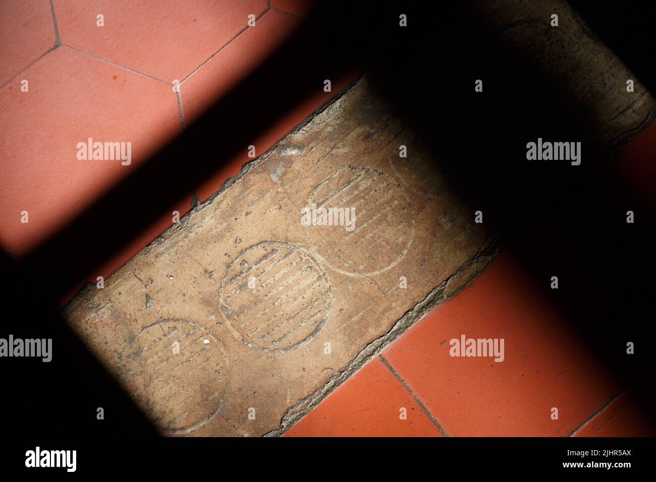 Picture of Antique terracotta tiles Stock Photo - Alamy
