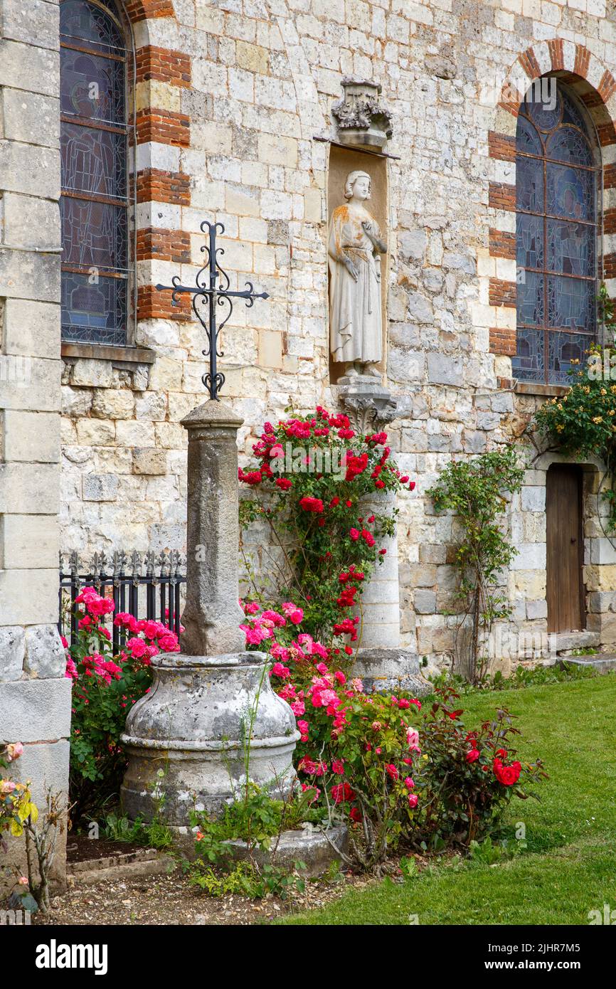 France, Normandy region, Seine-Maritime, Terroir de Caux, Saint-Victor l'Abbaye, church, Stock Photo