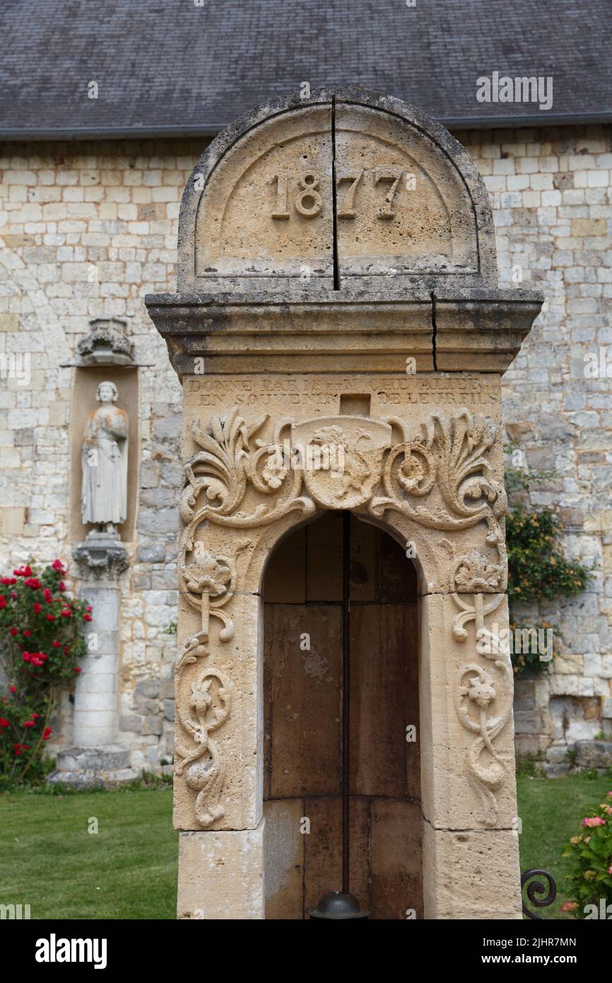 France, Normandy region, Seine-Maritime, Terroir de Caux, Saint-Victor l'Abbaye, church, Stock Photo
