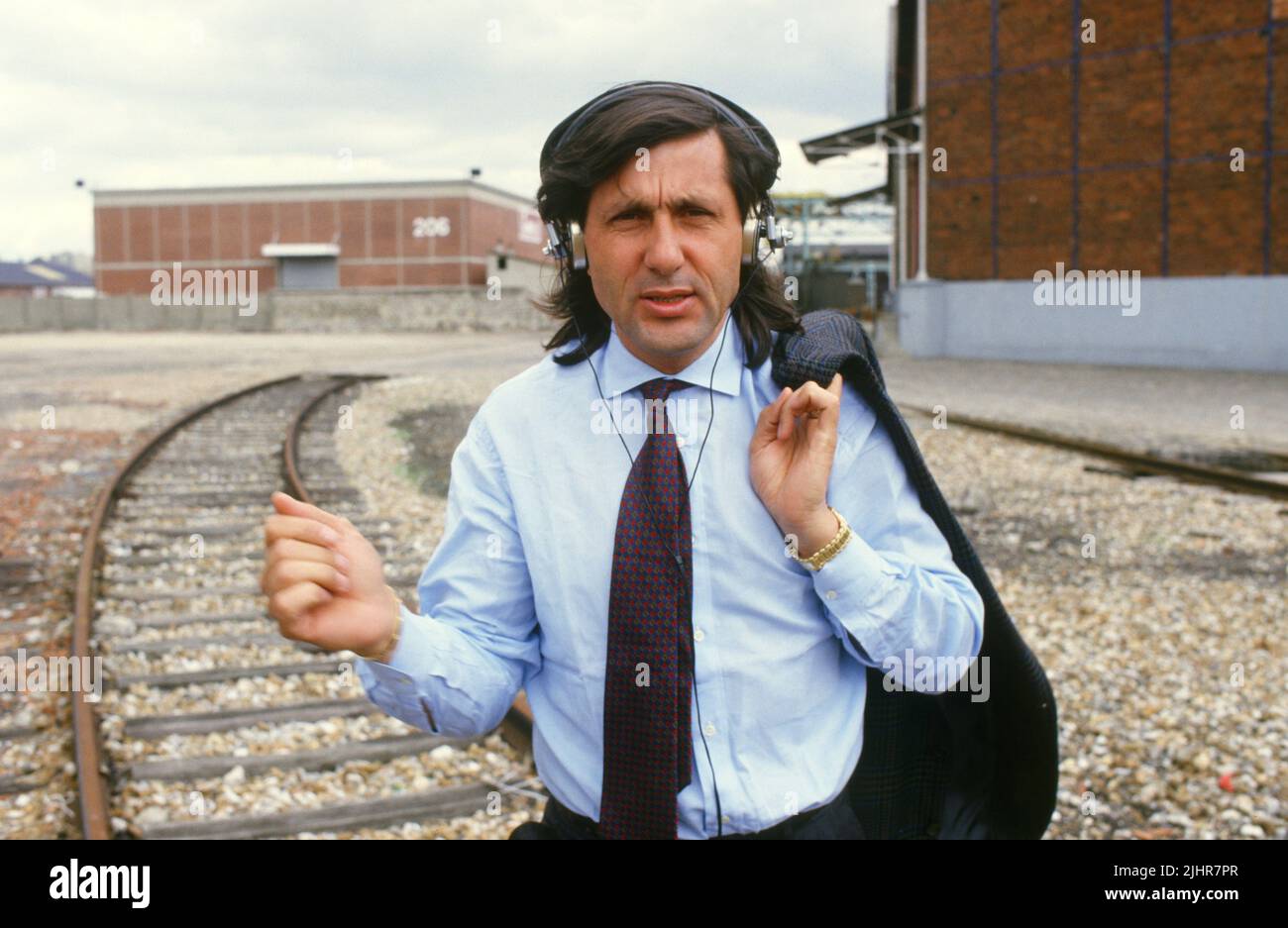 Former Romanian professional tennis player Ilie Nastase, 1986 Stock