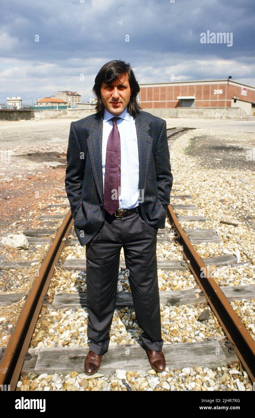 Former Romanian professional tennis player Ilie Nastase, 1986 Stock