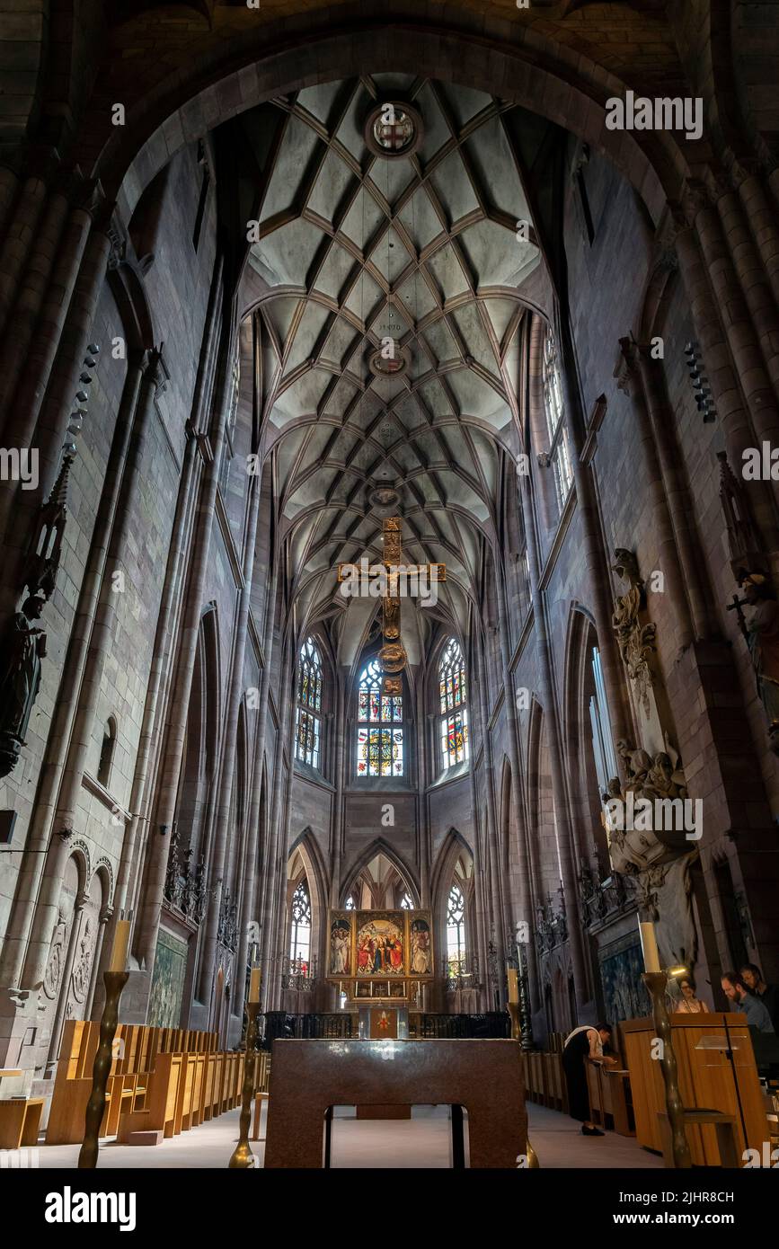 Presbytery of Munster cathedral in Freiburg, Baden-Württemberg, Germany. Stock Photo