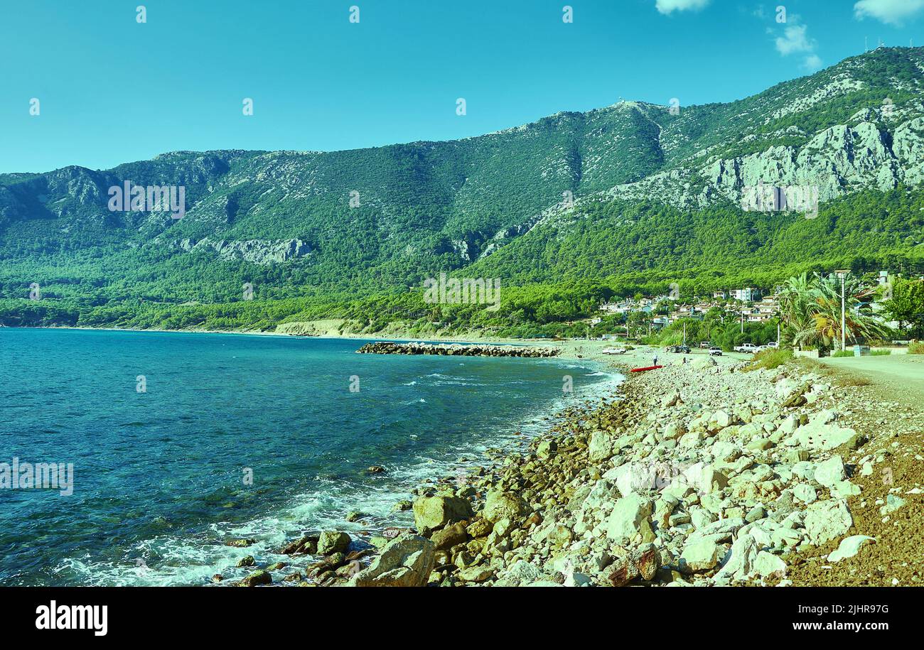 Turkish Riviera. Kumluca district of Antalya Province on the Mediterranean coast of Turkey Stock Photo