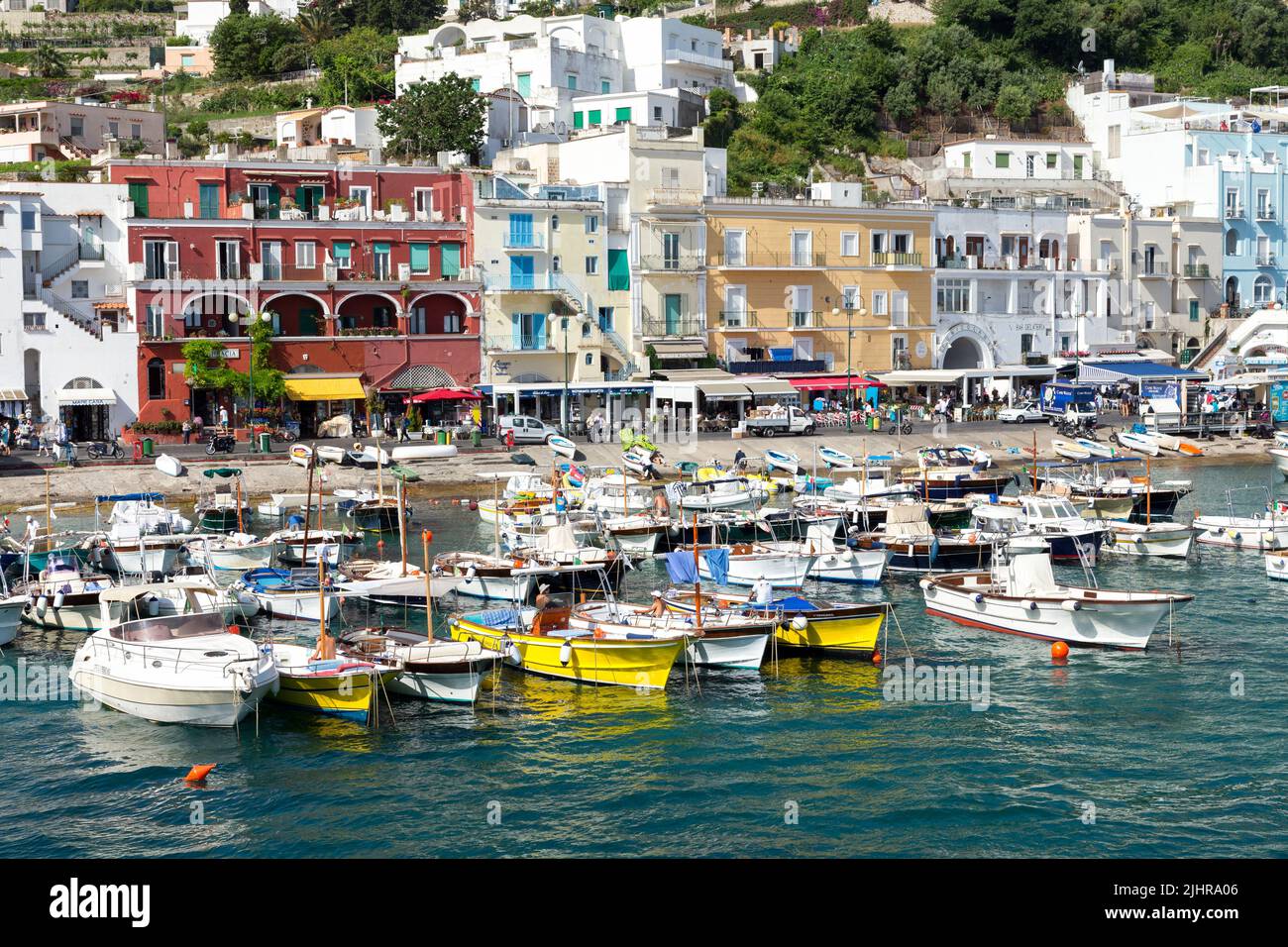 Colourful port of Capri island in Italy. I took the first ferry