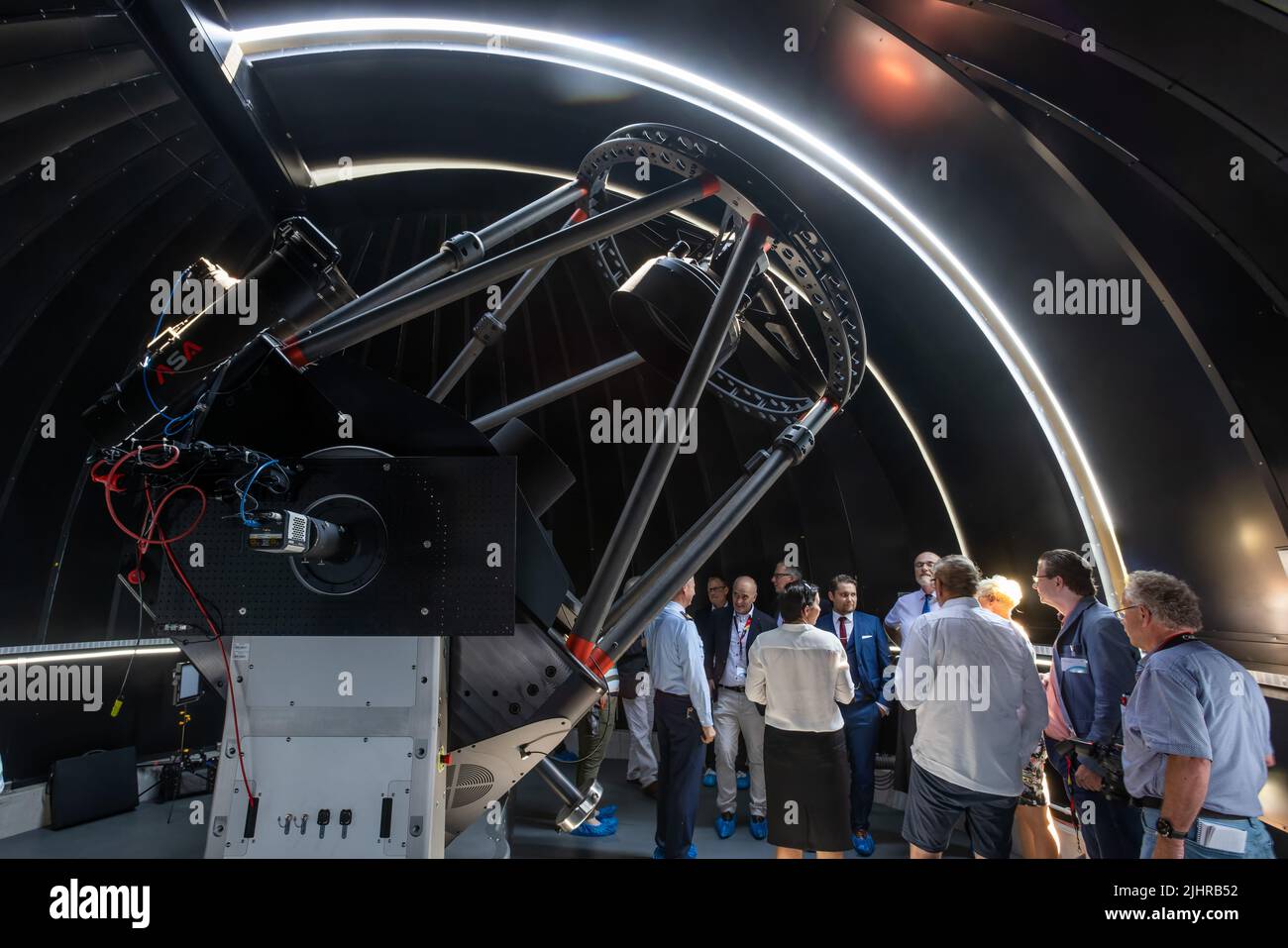 Empfingen, Germany. 20th July, 2022. A group of visitors tours the