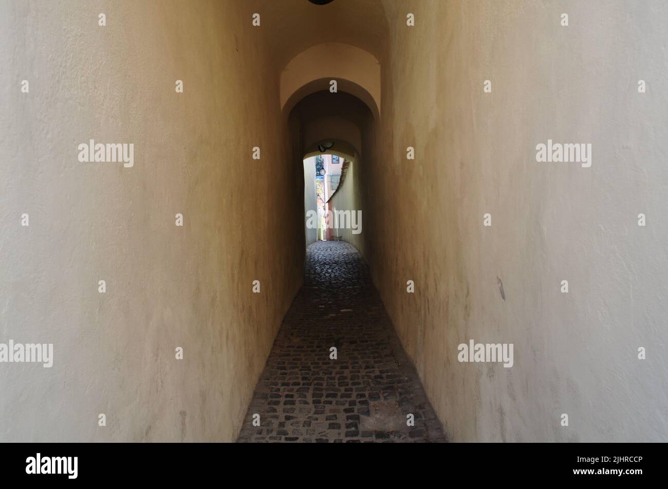 The narrowest street in the city of brasov hi-res stock photography and ...