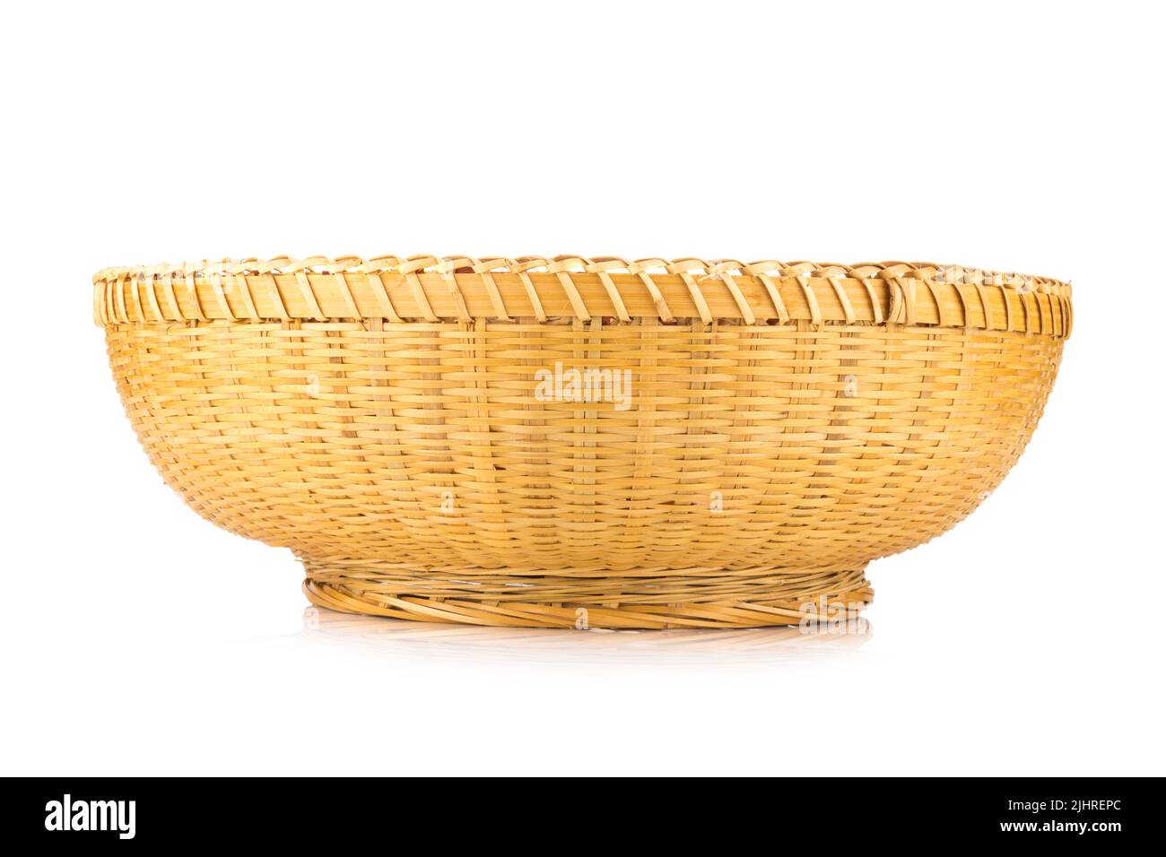 wicker baskets isolated on white background. Stock Photo