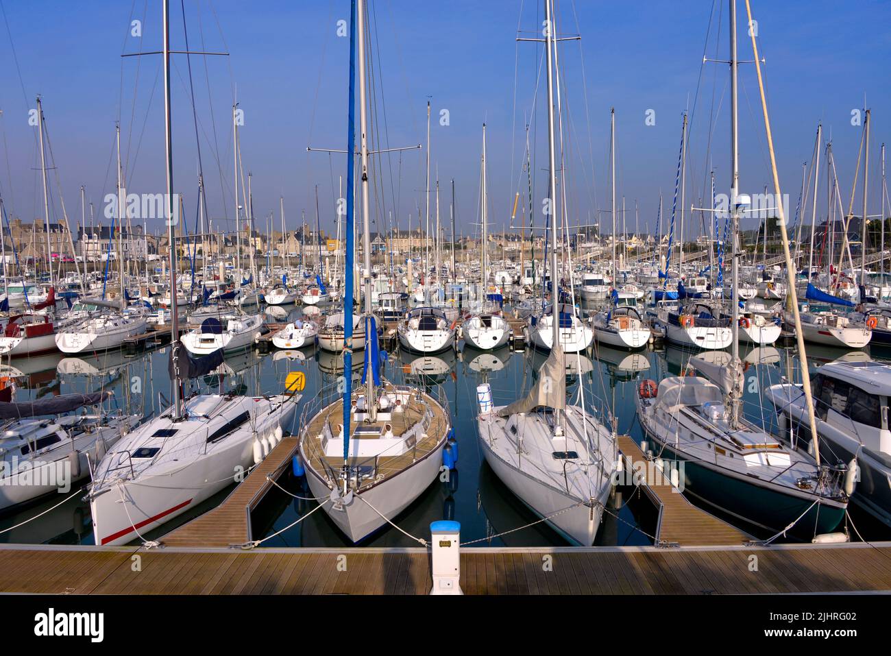 Port of Saint-Vaast-la-Hougue, a commune in the peninsula of Cotentin ...