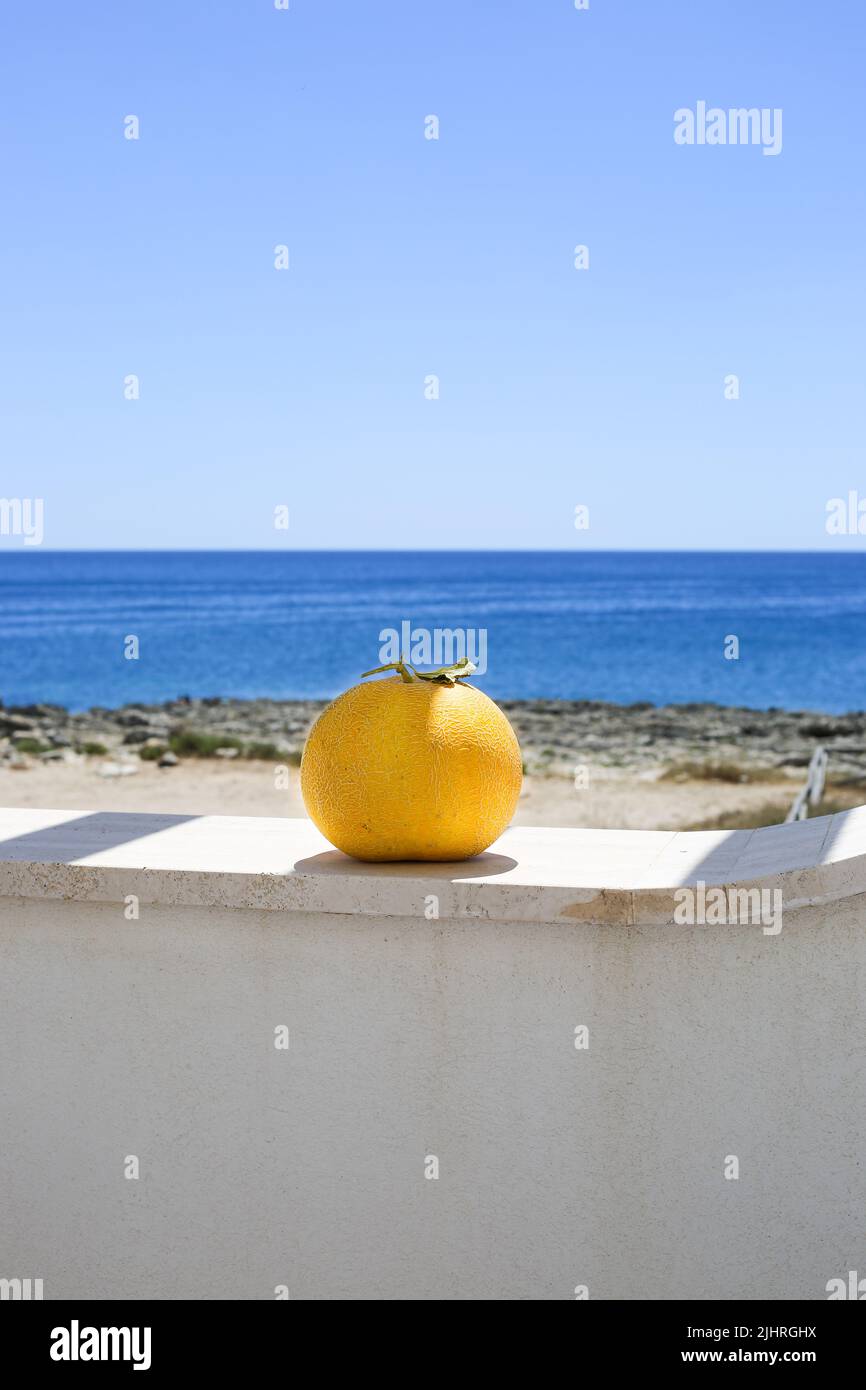 Melon with a view in Salento Stock Photo