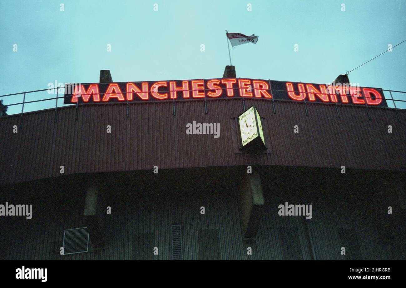 The munich clock at old trafford hires stock photography and images