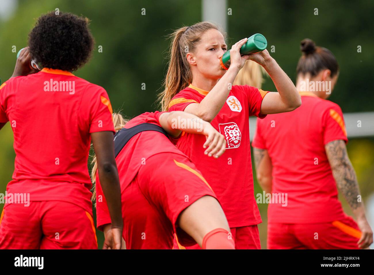 STOCKPORT, UNITED KINGDOM - JULY 20: Marisa Olislagers of the Netherlands during a Training Session of Netherlands Women at Stockport County Training Centre on July 20, 2022 in Stockport, United Kingdom. (Photo by Joris Verwijst/Orange Pictures) Stock Photo