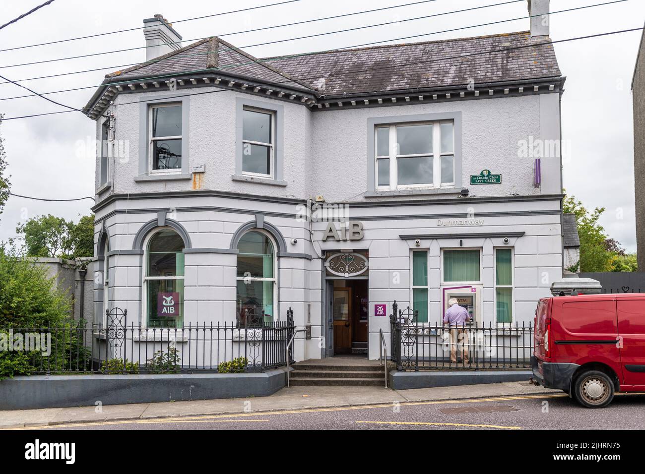 Dunmanway, West Cork, Ireland. 20th July, 2022. AIB has claimed digital banking is the reason it is going cashless in 70 branches countrywide. One of those branches, Dunmanway, is changing on 21st October, with Clonakilty branch the nearest alternative, some 21 km away. Credit: AG News/Alamy Live News Stock Photo