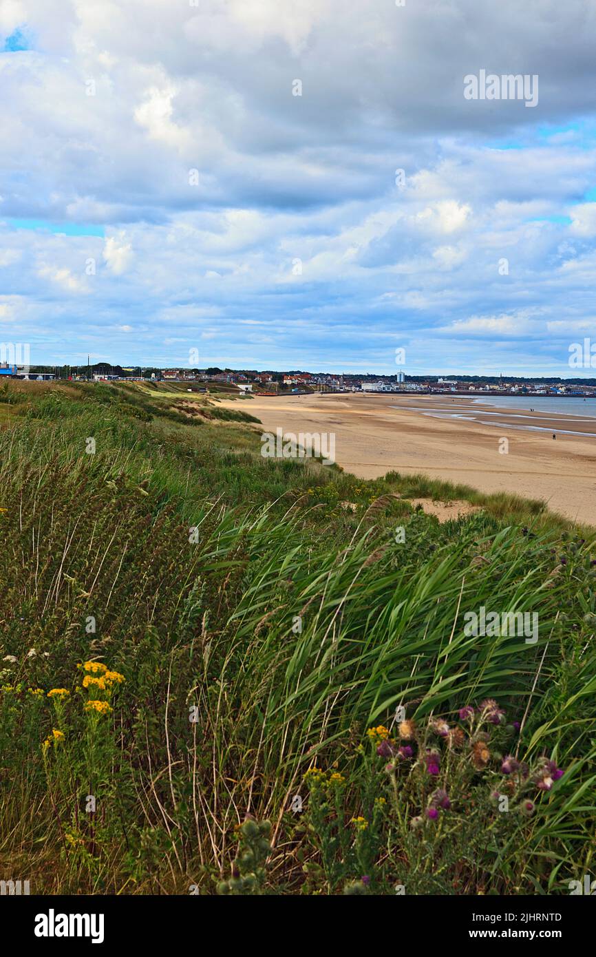 Wilsthorpe Beach looking towards Bridlington on the East Yorkshire Coast, England Stock Photo