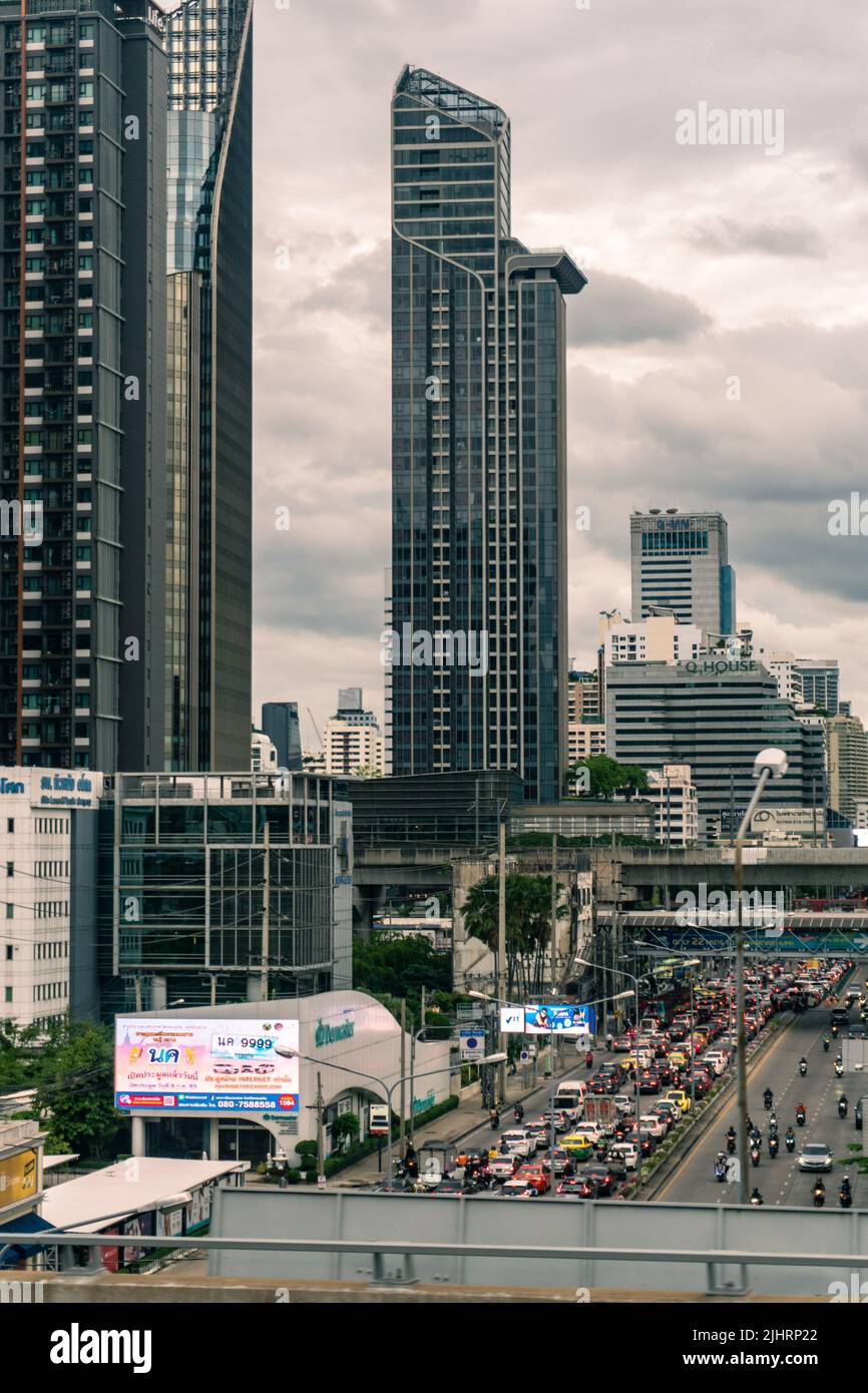 Buildings and streets of Bangkok Stock Photo Alamy