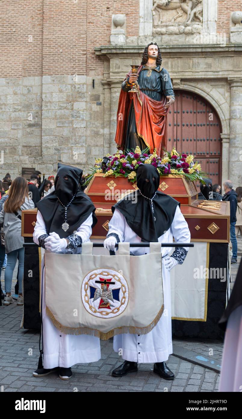 A holy Week Valladolid, procession with the passage to San Juan evangelista of the eighteenth century Stock Photo