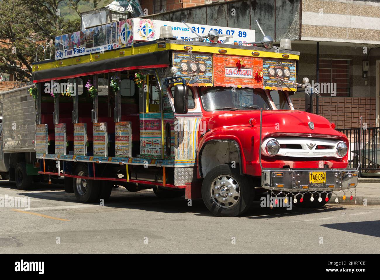 Colombian Chivas bus Stock Photo