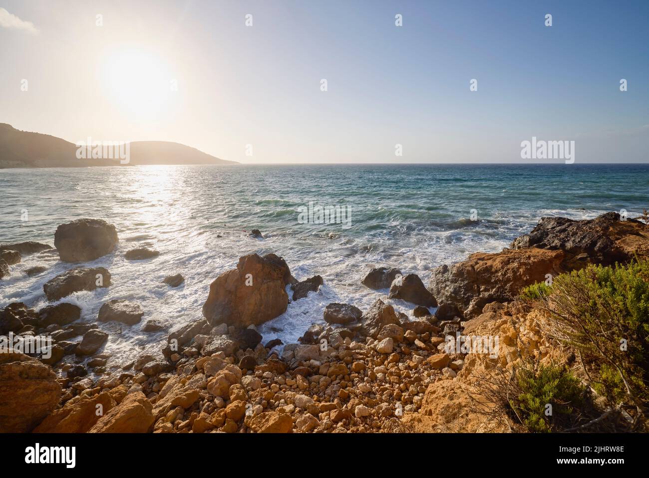beautiful landscape with a rocky sea shore Stock Photo - Alamy