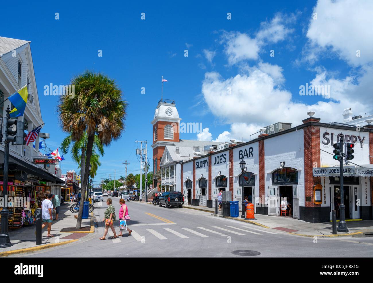 Sloppy Joe's Bar on Duval Street, Key West, Florida Keys, Florida, USA Stock Photo