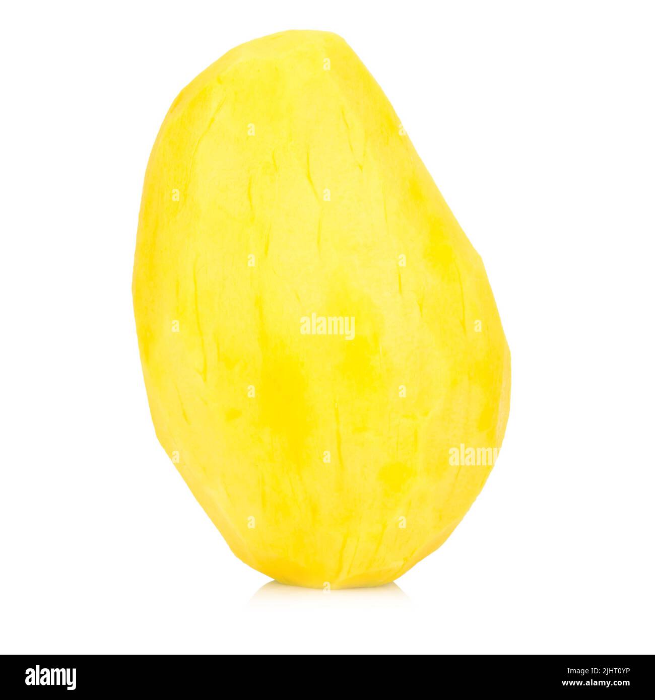 Green mango. Fruit pulp. yellow. isolated on white background Stock