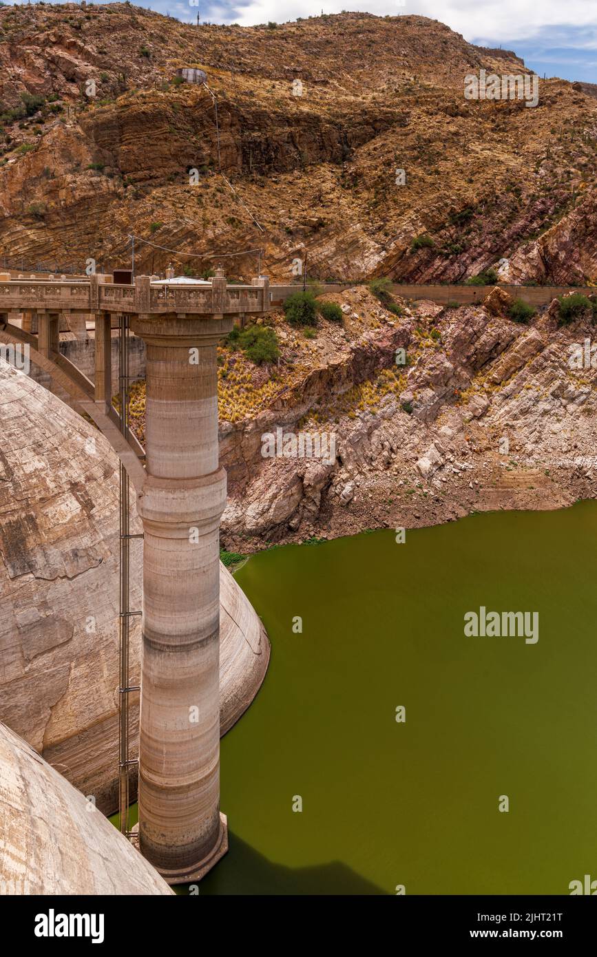 The effectively abandoned Coolidge Dam still impounds San Carlos Lake