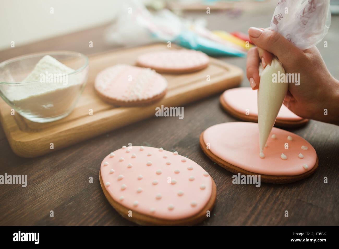 Homemade sweets and desserts. Cookery art. Stock Photo